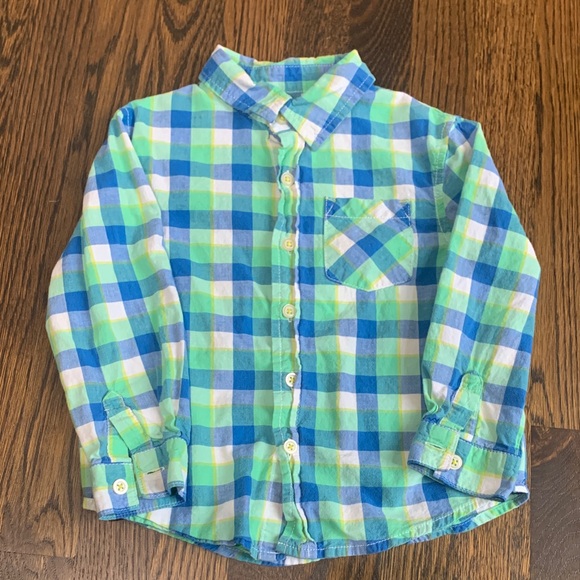 Carter's & Cherokee Kids Plaid Button-Down Shirt Set - 4T - Picture 3 of 5